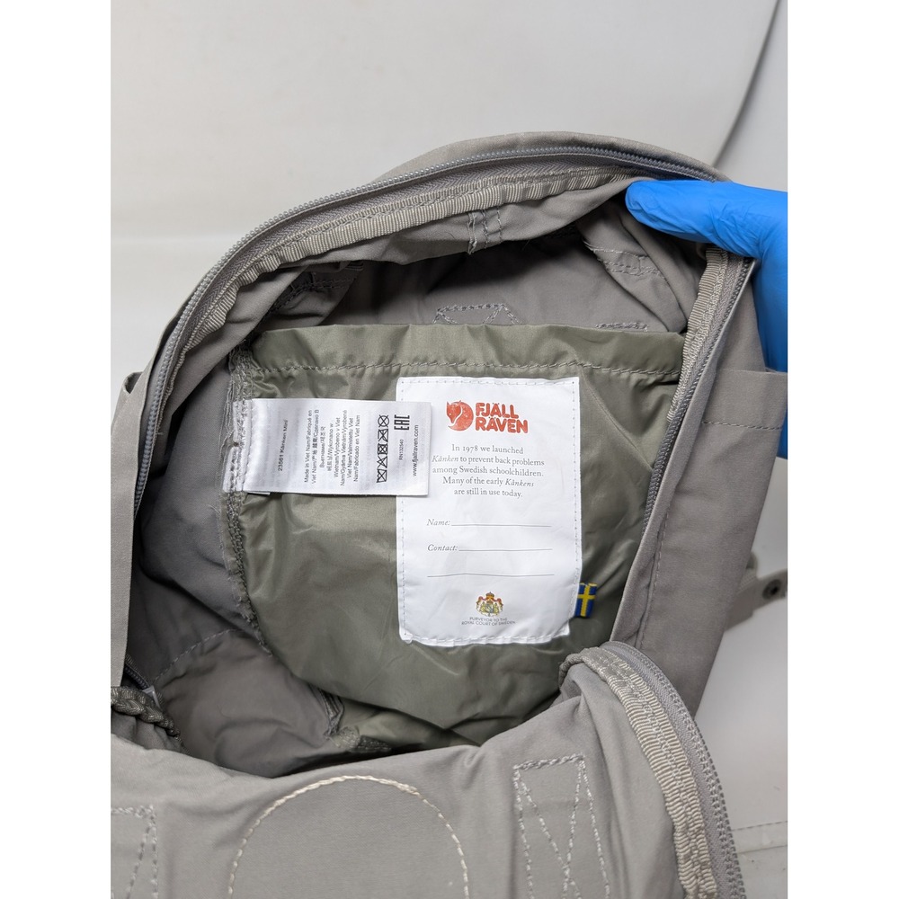 Fjallraven‎ Kanken Mini Backpack Gray Small Travel 23561 - Picture 7 of 10
